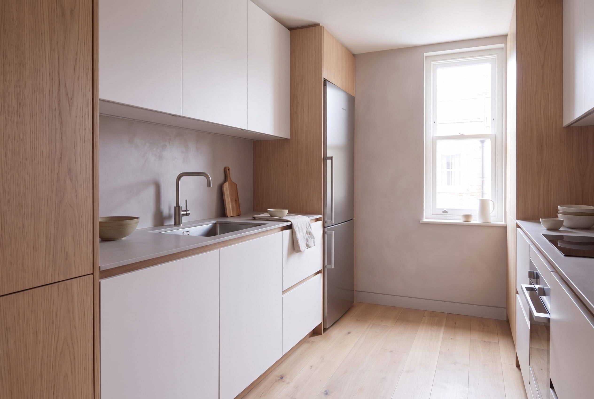 Micro Galley Kitchen: island three quarter