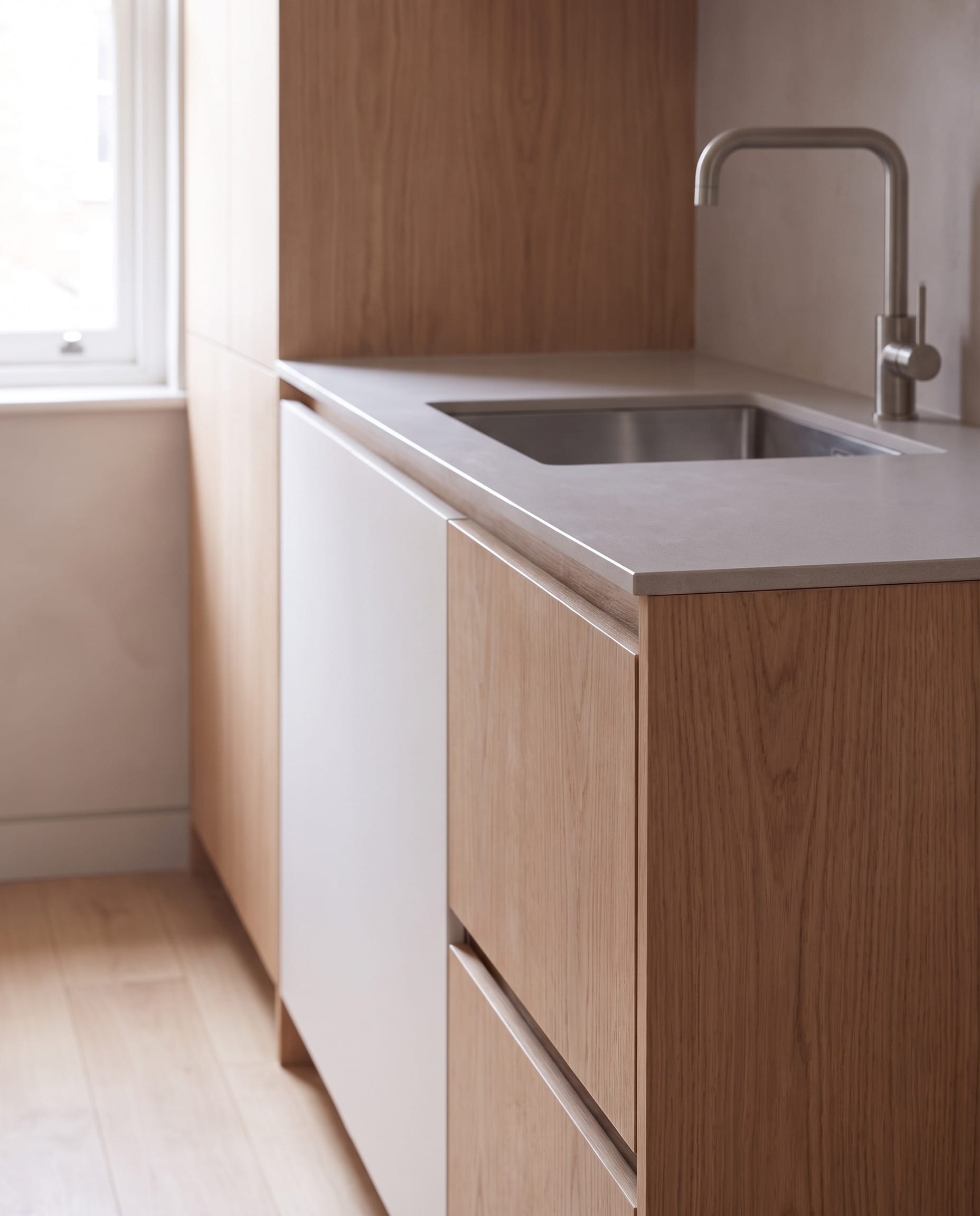 Micro Galley Kitchen: material detail