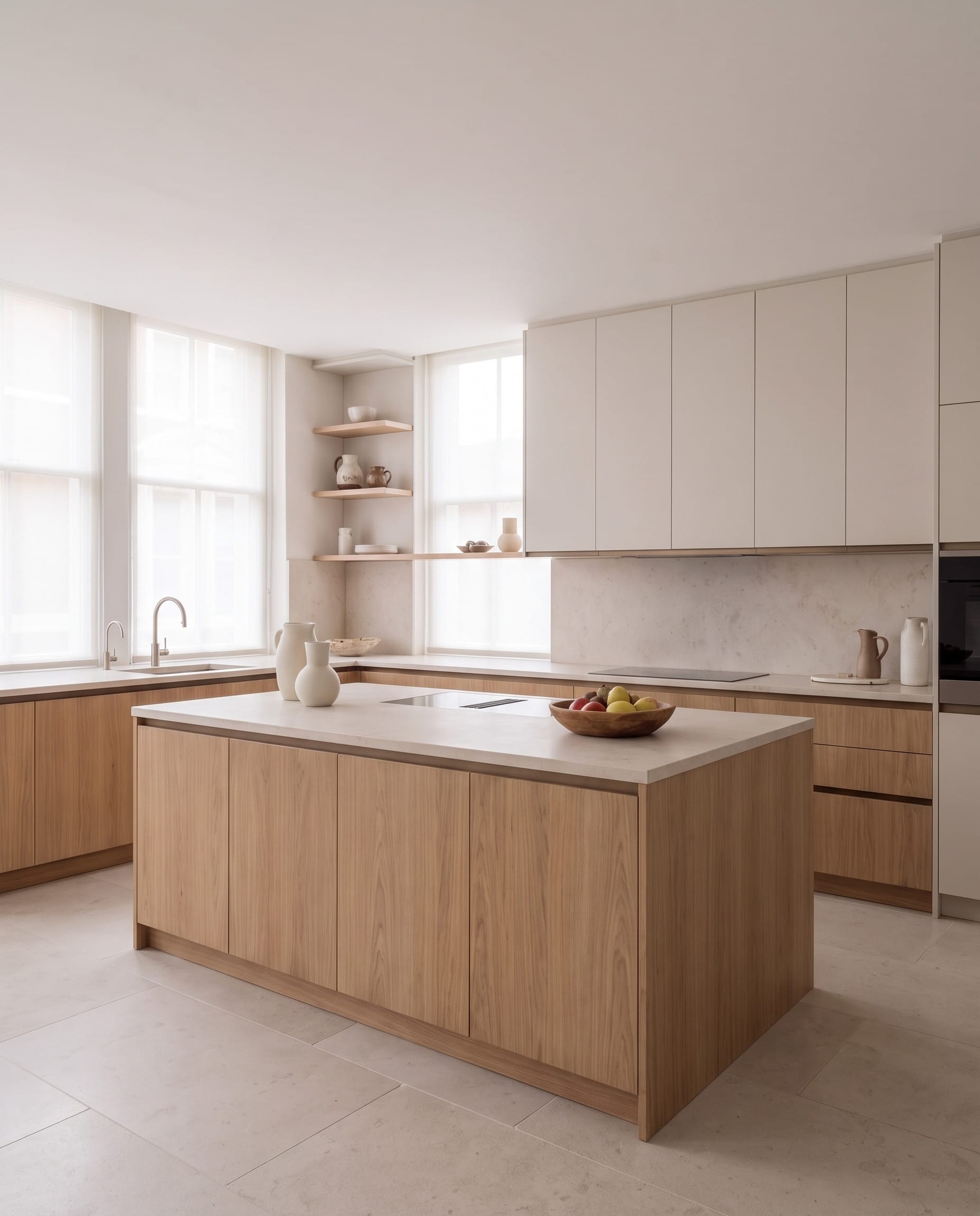 Oak and Sand Two-tone Kitchen: material detail