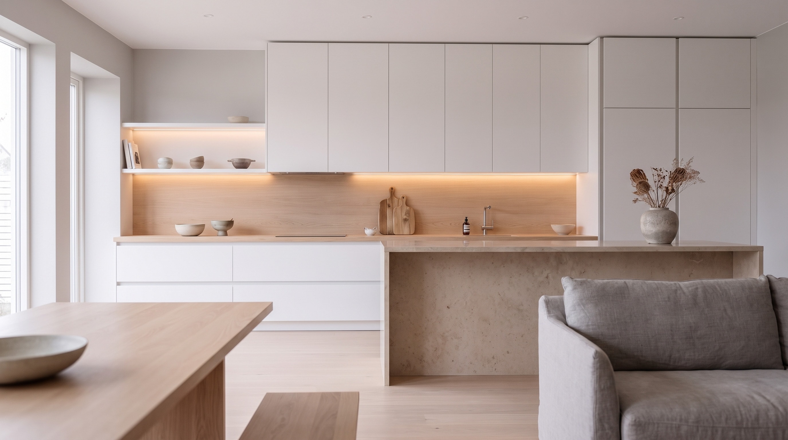Pamukkale collection: light and minimal kitchens
