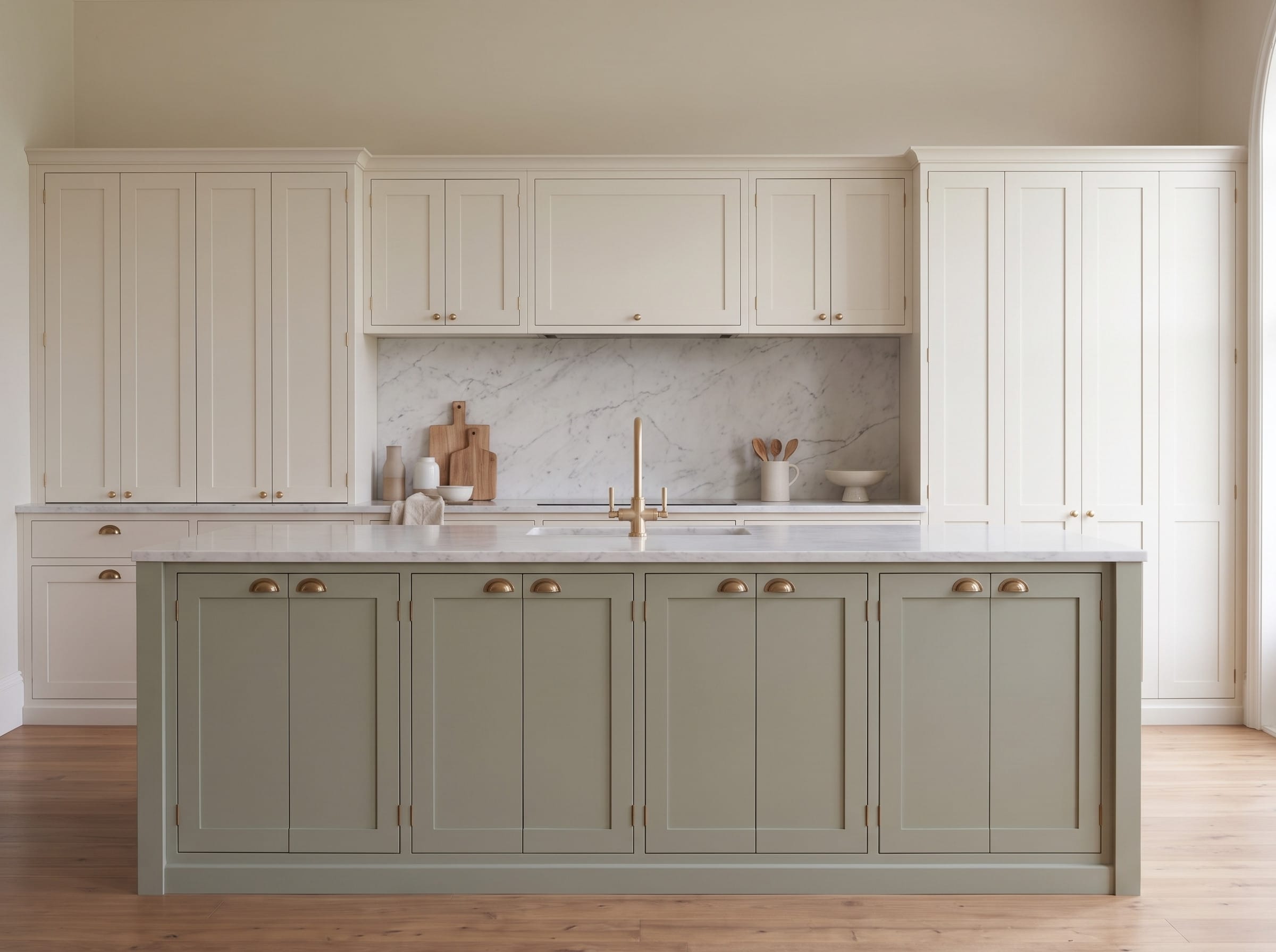 Painted Shaker Kitchen: cabinetry elevation