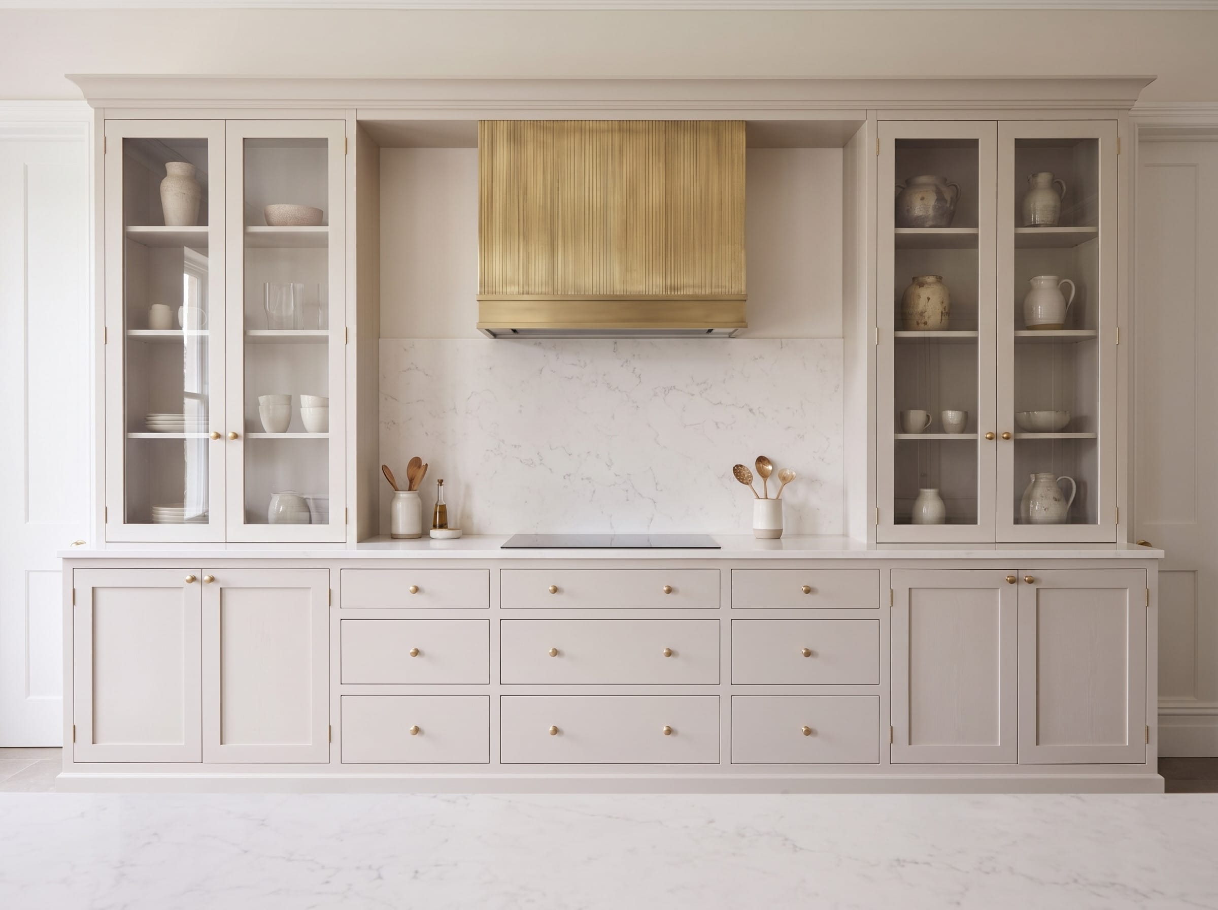 Panelled Contemporary Classic Kitchen: cabinetry elevation