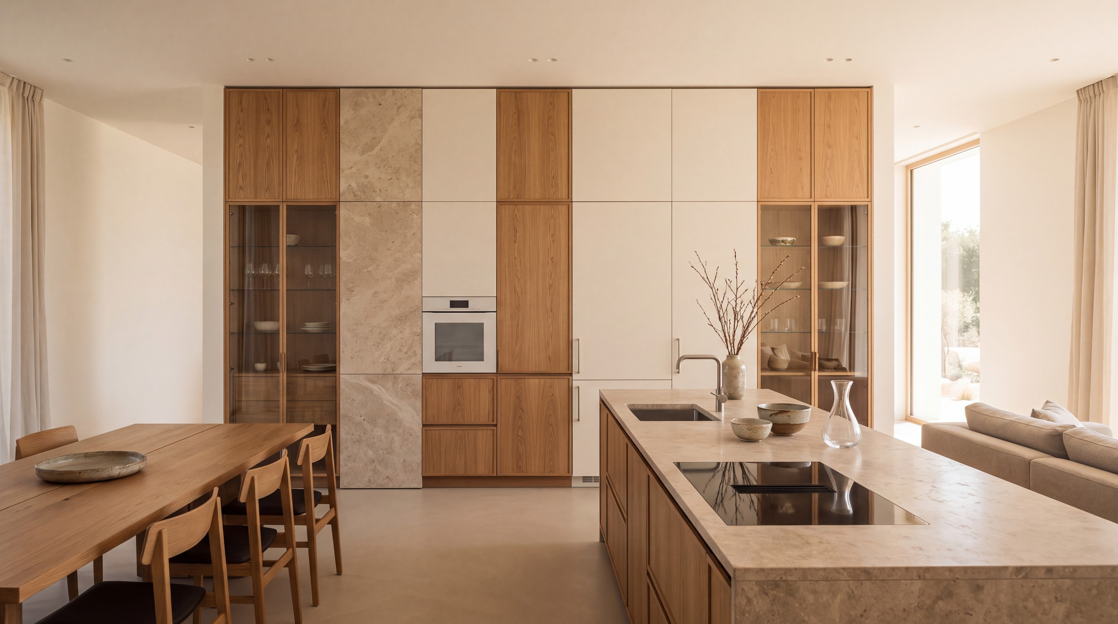 Divider Wall Kitchen: wide view