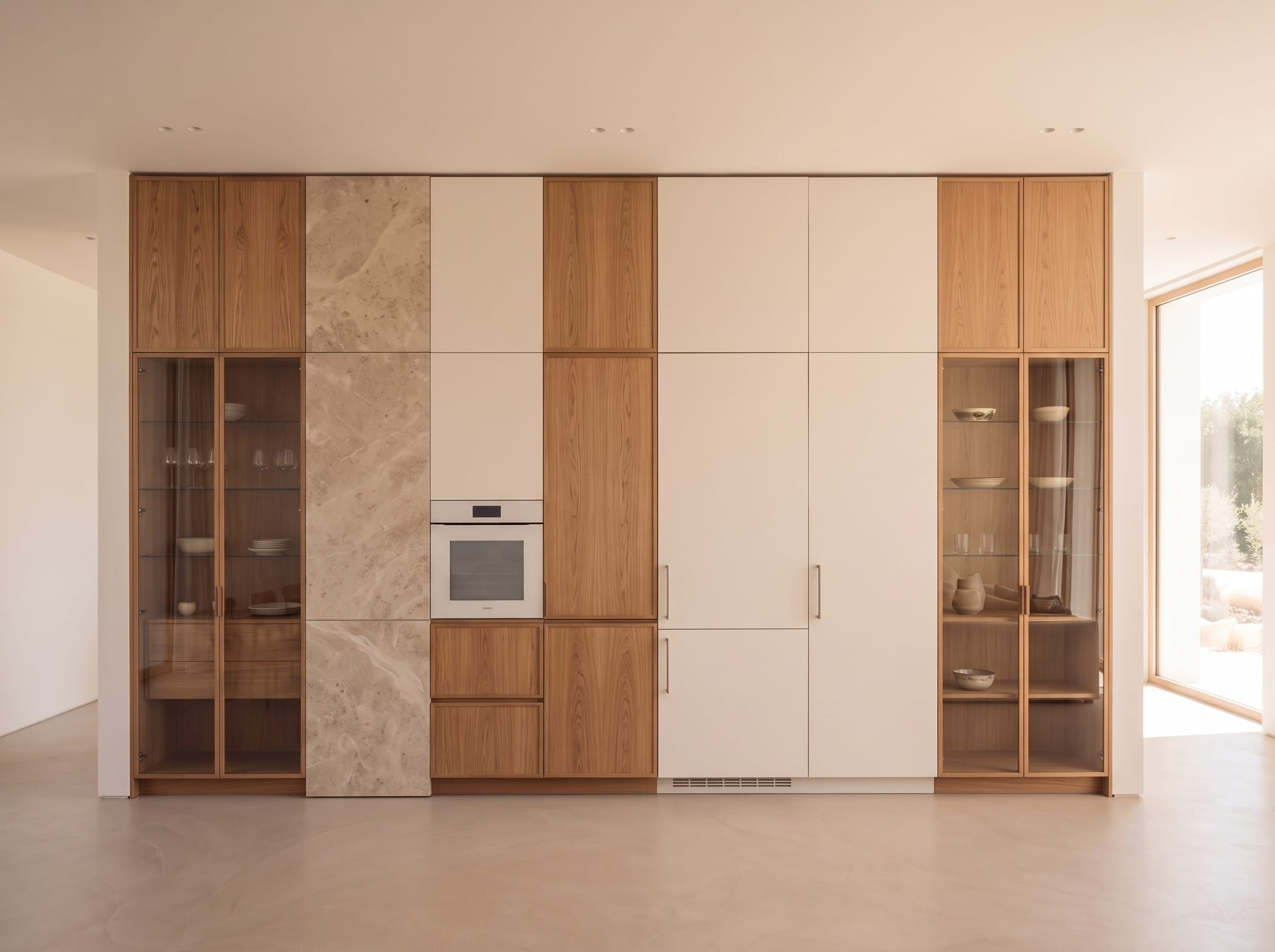 Divider Wall Kitchen: cabinetry elevation