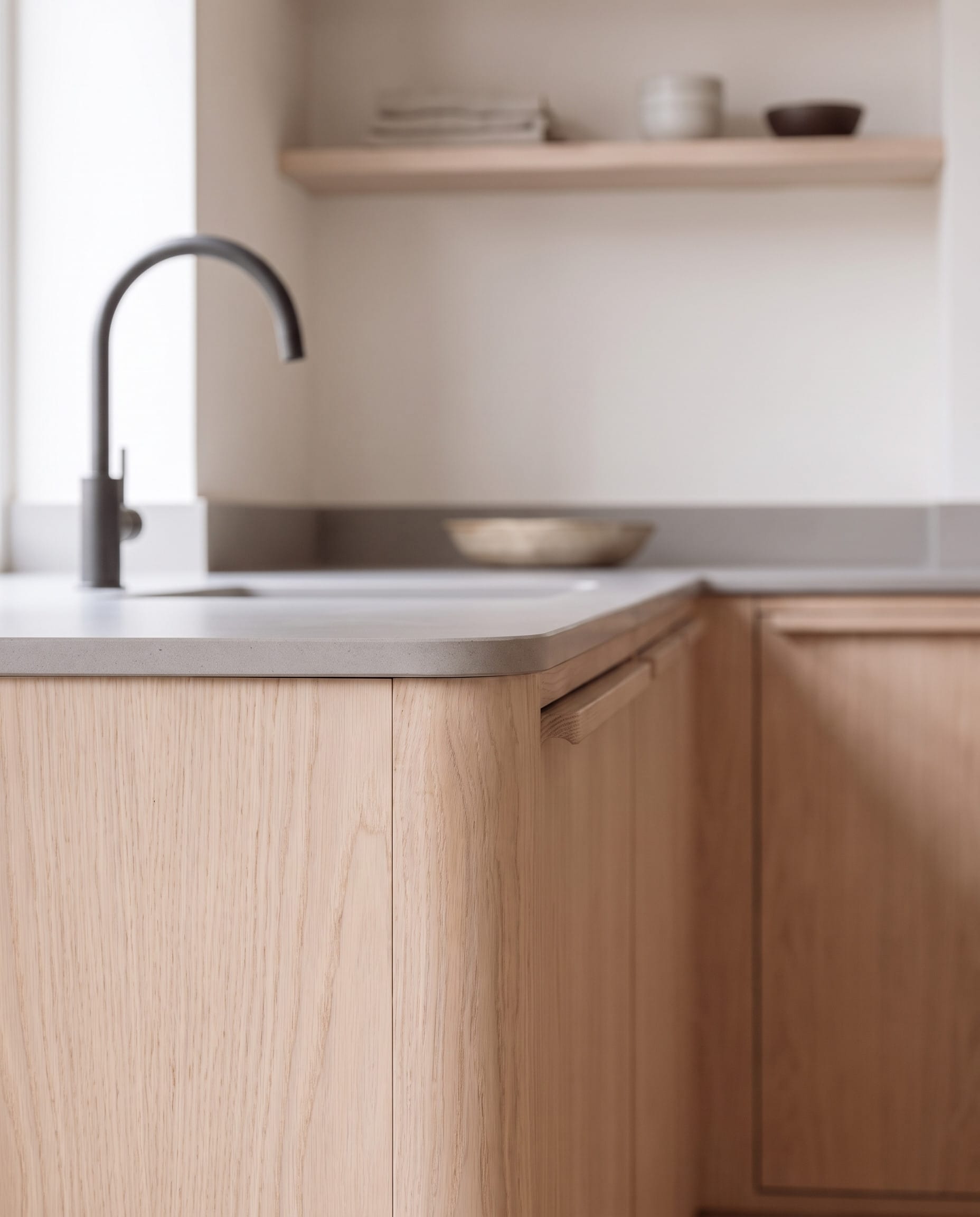 Birch Japandi Kitchen: material detail
