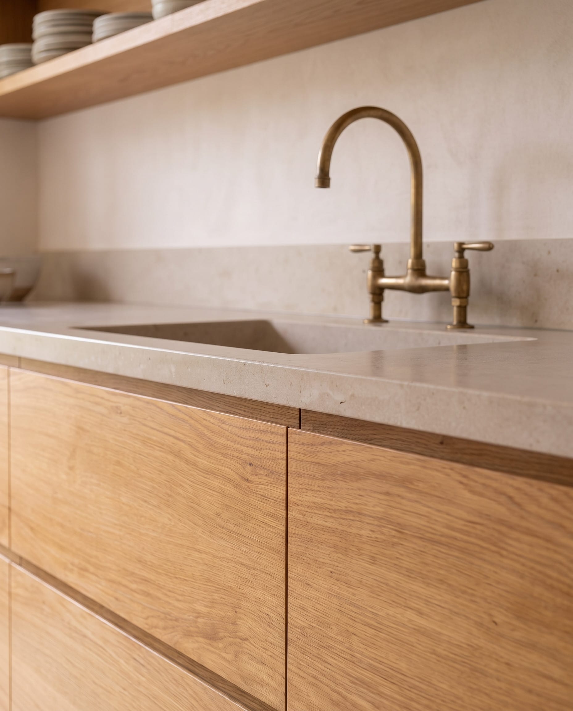 Rift Oak Gallery Kitchen: material detail